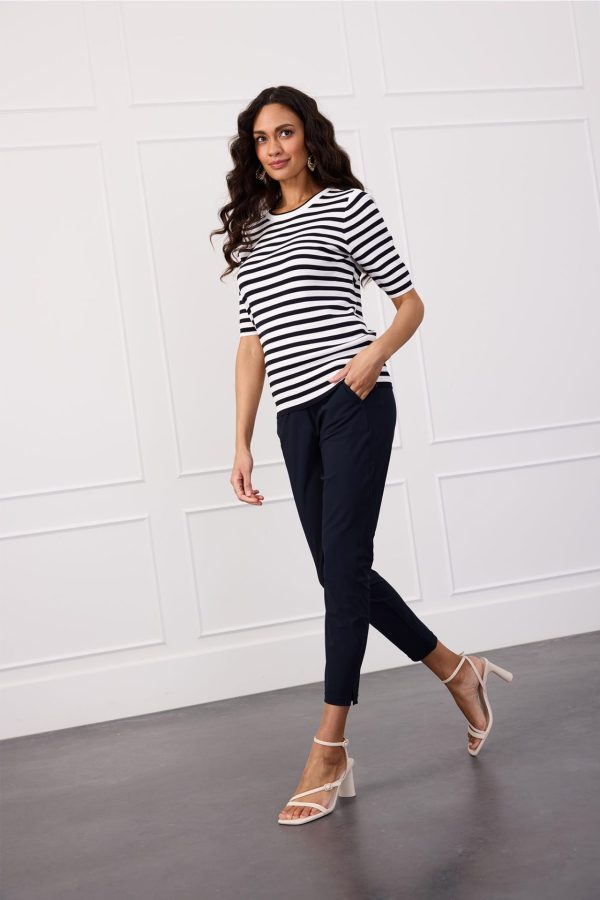 Luna stripe short slv pullover - Afbeelding 3