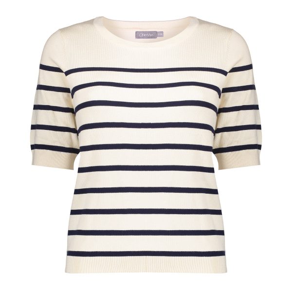 Pull stripe short sleeves